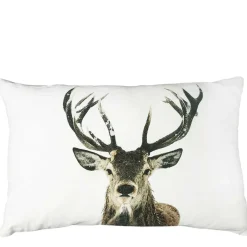 Kanevas Kissen Hirsch, Rotwild im Schnee, 40x60cm, Mars & More