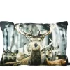 Kanevas Kissen Hirsch, Winterhirsch im Rudel, 40x60cm, Mars & More