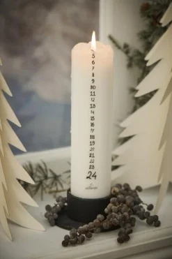 Kerzenhalter für 5cm Stumpenkerzen, Kerzenhalter schwarz mit Sockel, 10cm, Ib Laursen