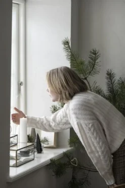 Kerzenhalter für 5cm Stumpenkerzen, Kerzenhalter schwarz mit Sockel, 10cm, Ib Laursen