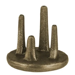 Kerzenhalter Tiza mit 4 Spitzen, schlichter rustikaler Kerzenhalter für 3,8cm Stabkerzen, Ib Laursen