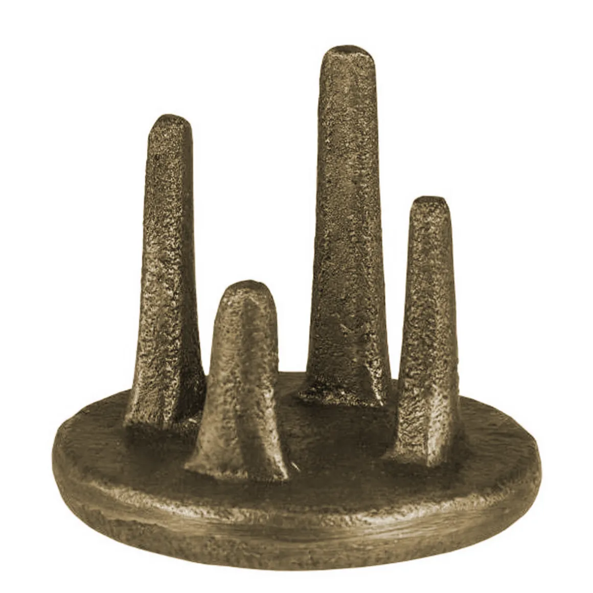 Kerzenhalter Tiza mit 4 Spitzen, schlichter rustikaler Kerzenhalter für 3,8cm Stabkerzen, Ib Laursen