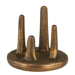 Kerzenhalter Tiza mit 4 Spitzen, schlichter rustikaler Kerzenhalter für 3,8cm Stabkerzen, Ib Laursen