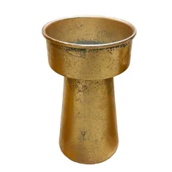 Kerzenhalter Weihnachten Antik, Metallkerzenhalter antik gold used look, 23cm