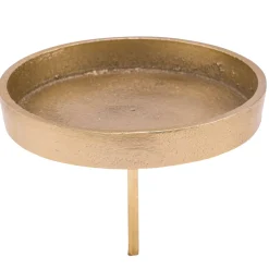 Kerzenhalter/Adventsstecker gold 10x10cm Aluminium