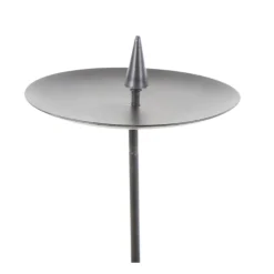 Kerzenpik schwarz, Kerzenhalter aus Metall für Stumpenkerzen, Ø 8cm