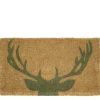 Kokos Fußmatte Geweih, Hirschgeweih grün, 75x45cm, Mars & More