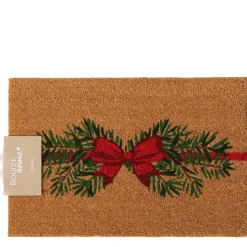 Kokos Fussmatte Noelle, Matte Weihnachtschleife, 60cm, Boltze Home Collections