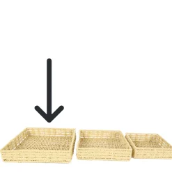 Korb Natur, geflochten quadrat, 30x30cm