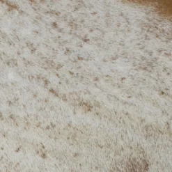 Kuhfell Hocker rund, Fellhocker auf Holzbeine, 45cm, braun-weiß, Mars & More