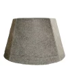 Kuhfell Lampenschirm, grau, konische Form, 30cm, Mars & More