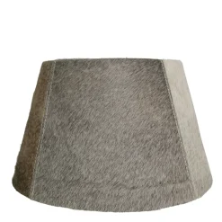 Kuhfell Lampenschirm, grau, konische Form, 30cm, Mars & More
