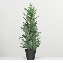Kunstpflanze Tannenbaum, Tannenbaum mit Zapfen getopft, 60cm, DPI