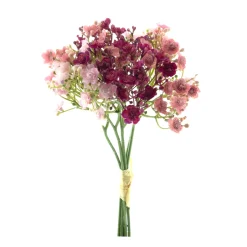 Kunstpflanze Schleierkraut rosa gemischt, 6St. im Bund, 29cm