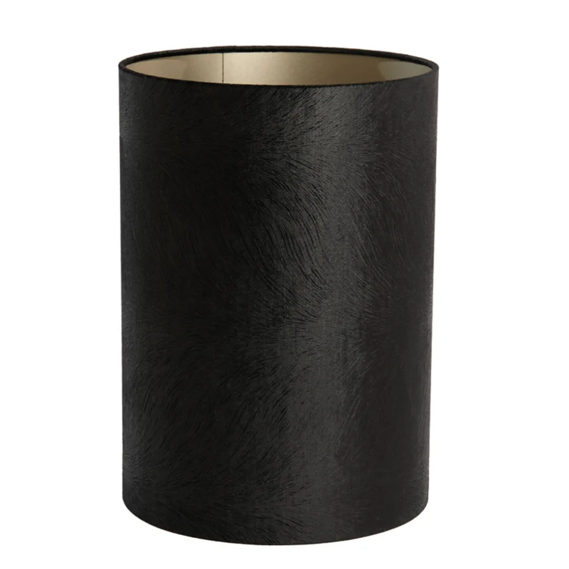 Lampenschirm Lubis schwarz, Lampenschirm Zylinder 30x30x42cm, Light & Living