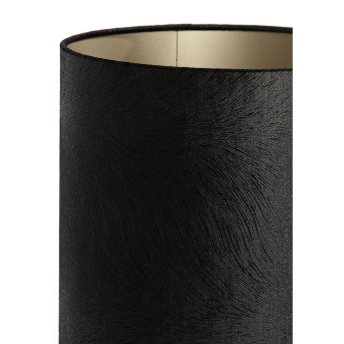 Lampenschirm Lubis schwarz, Lampenschirm Zylinder 30x30x42cm, Light & Living