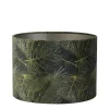 Lampenschirm Amazone grün, Lampenschirm mit grünen Blättern, Zylinder, 30x30x21cm, Light & Living