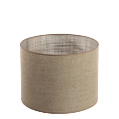 Lampenschirm Caden beige, Lampenschirm Zylinder 40x40x30cm, Light & Living