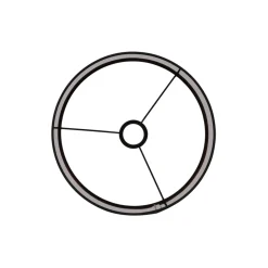 Lampenschirm Livigno schwarz, Lampenschirm Leinenoptik, Zylinder 40x40x30cm, Light & Living