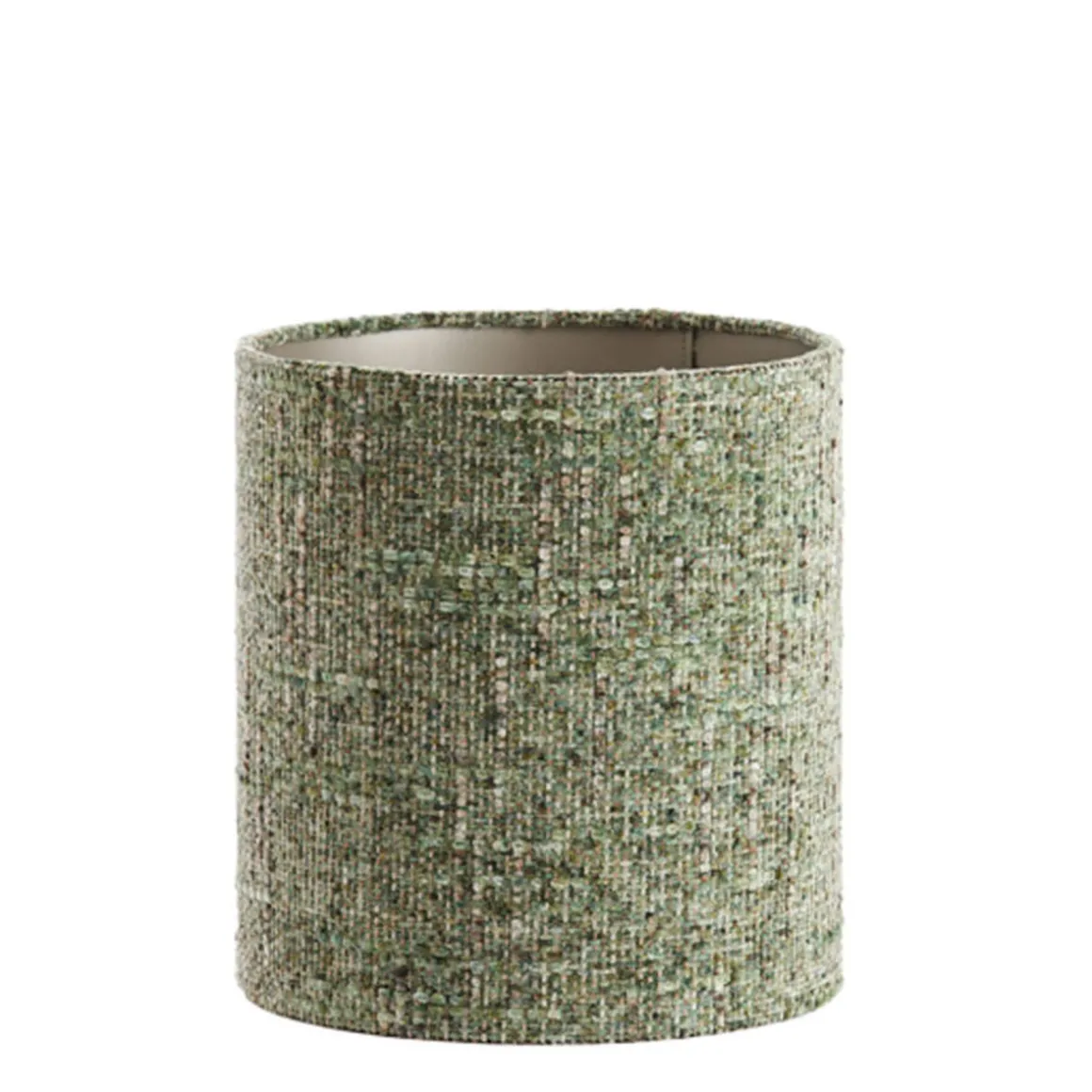 Lampenschirm Osire grün, Lampenschirm Bouclé, Zylinder 25x25x27cm, Light & Living