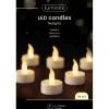 LED Teelicht Flacker-Effekt, weiß, Ø3,8cm, Set/6, Lumineo