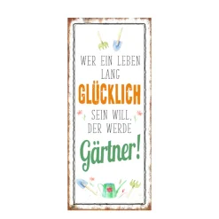 Metall Schild mit Spruch: Gärtner ..., 30x10cm, Gerrys Garden