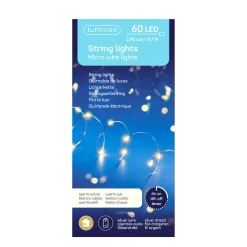 Micro LED Lichterkette, Strangbeleuchtung warmes weiß, 60 LED, 295cm, Lumineo