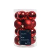 Mini Weihnachtsbaumkugeln aus Glas, weihnachtsrot glanz/matt, Ø3,5cm, 16St/Box, Decoris