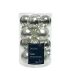 Mini Weihnachtsbaumkugeln aus Glas, silber glanz/matt, Ø3,5cm, 16St/Box, Decoris
