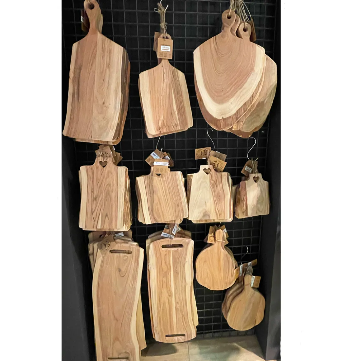 Natur Holzbrett mit Herz, Naturholzbrett Akazie, 25x20cm