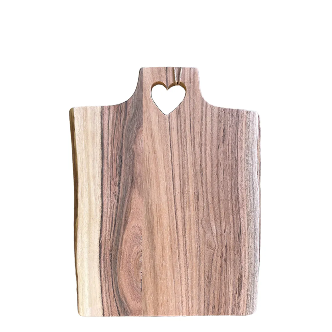 Natur Holzbrett mit Herz, Naturholzbrett Akazie, 25x20cm