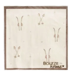 Papierservietten Mountains Ski und Stöcke, Serviette Winterski/stöcke, 33x33cm, 20St/Pack, Boltze Home Collections