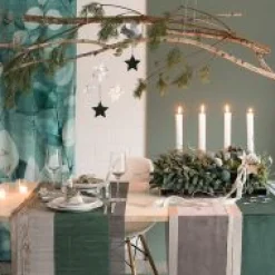 Papier-Tischband gewebt aus Papier- und Polyestergarnen