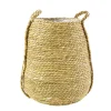 Pflanzkorb Seegras Natur, Übertopf mit Henkel, gekordelt natur, 24x40cm