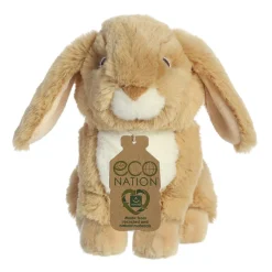 Plüsch Hase, Häschen braun-weiß, Eco Nation, 23cm, Aurora World
