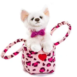 Plüsch Hund, Chihuahua in der Tasche, weiß, 17cm, Uni Toys