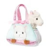 Plüsch Tasche mit Stofftier Alpaka weiß, Fancy Pals, Peek-a-Boo, 20cm, Aurora World
