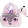 Plüsch Tasche mit Stofftier Fuchs rosa-weiß, Fancy Pals, 20cm, Aurora World