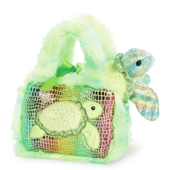 Plüsch Tasche mit Stofftier Schildkröte grün, Fancy Pals, 20cm, Aurora World