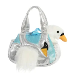 Plüsch Tasche mit Stofftier, Schwan Fiona, weiß, Fancy Pals, 20cm, Aurora World