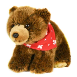 Plüschtier Bär, Braunbär mit Halstuch, braun, 23cm, Uni Toys