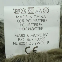 Plüschtier Eule, Kuscheltier lustige Eule mit grauen Kunstfedern, 18cm, Mars & More