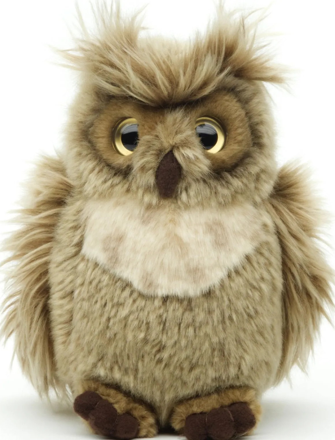 Plüschtier Eule, Uhu Virginia, Horneule, braun, 23cm, Uni Toys