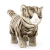 Plüschtier Katze, Kätzchen getigert, grau-beige, 27cm, Uni Toys