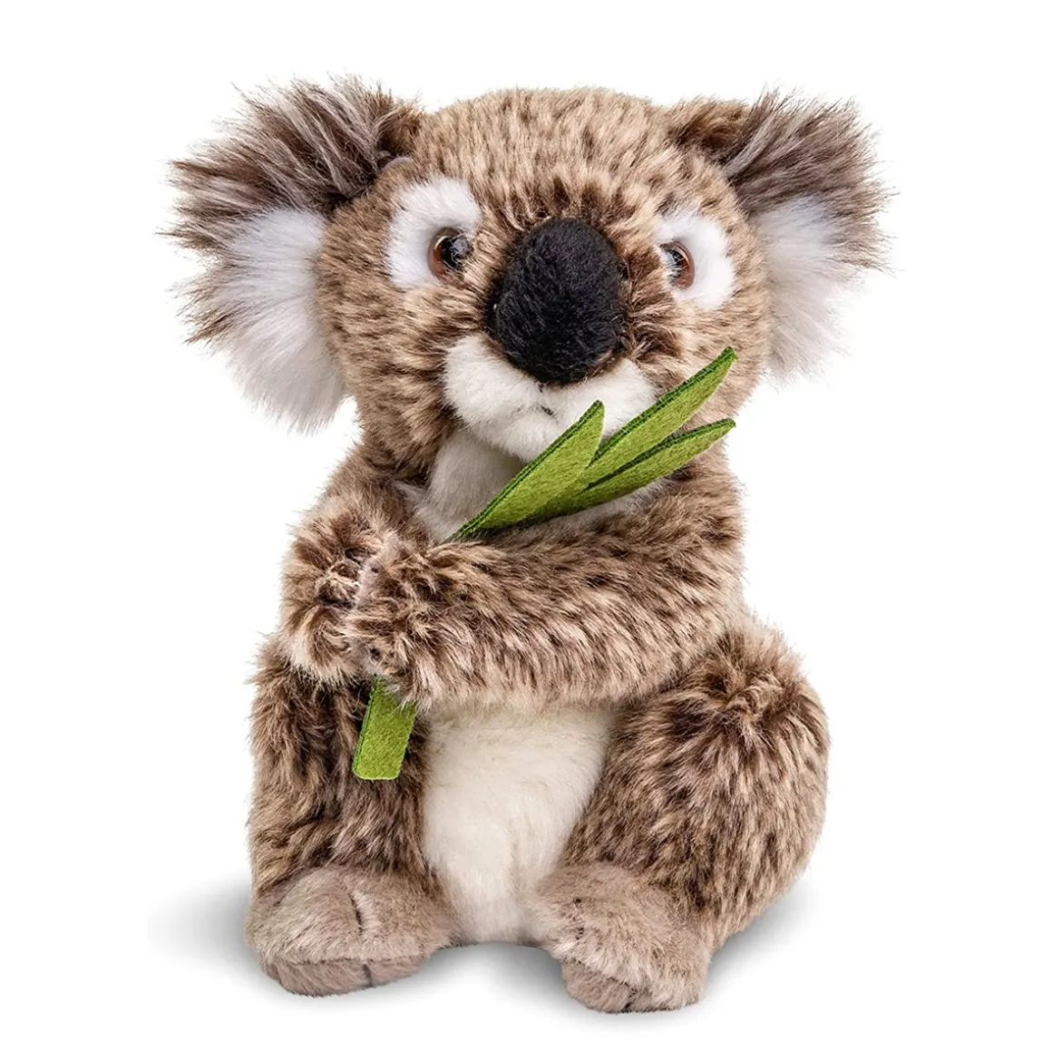 Plüschtier Koala, Koalabär mit Blatt, braun-beige, 31cm, Uni Toys