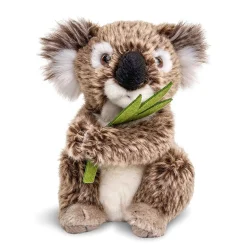 Plüschtier Koala, Koalabär mit Blatt, braun-beige, 31cm, Uni Toys