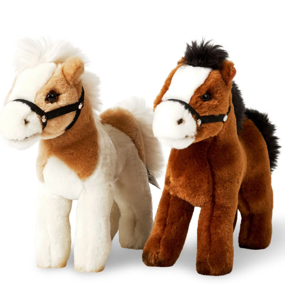 Plüschtier Pferd, Pferd mit Halfter, beige oder braun, 27cm, Uni Toys