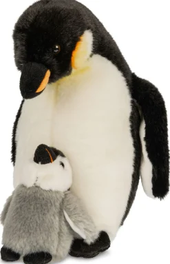 Plüschtier Pinguin, Pinguin mit Baby, schwarz-weiß, 26cm, Uni Toys