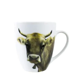 Porzellanbecher Kuh, Henkelbecher Schweizer Kuh, 400ml, Mars & More