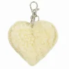 Schaffell Schlüsselanhänger Herz, Plüschherz creme, 10x10cm, Mars & More